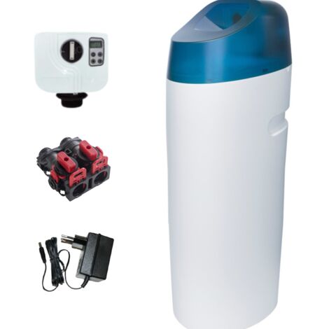 Apic – Adoucisseur d'eau 18L – Vanne BNT 1650 – Régénération manuelle – Protection contre coupures de courant – Affichage volume restant