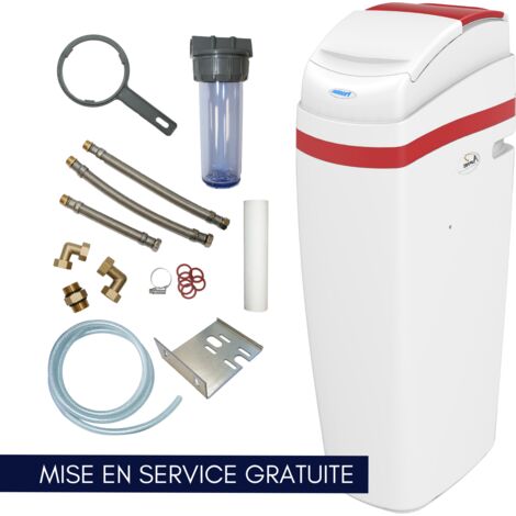 Apic – Adoucisseur d'eau 26L – Vanne volumétrique électronique – Aseptisation automatique des résines – Système d’économie d’eau et de sel