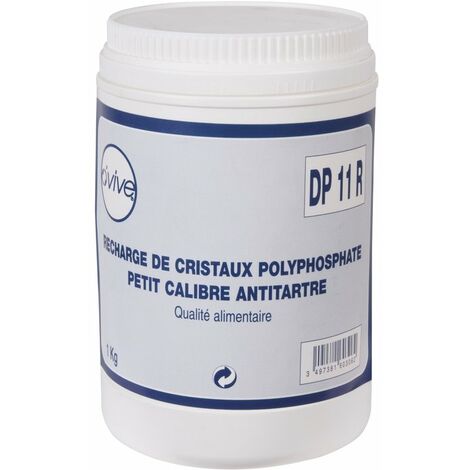 Apic – Recharge cristaux polyphosphate 1 kg – Pour adoucisseur d'eau – Prévention tartre – Type polyphosphate