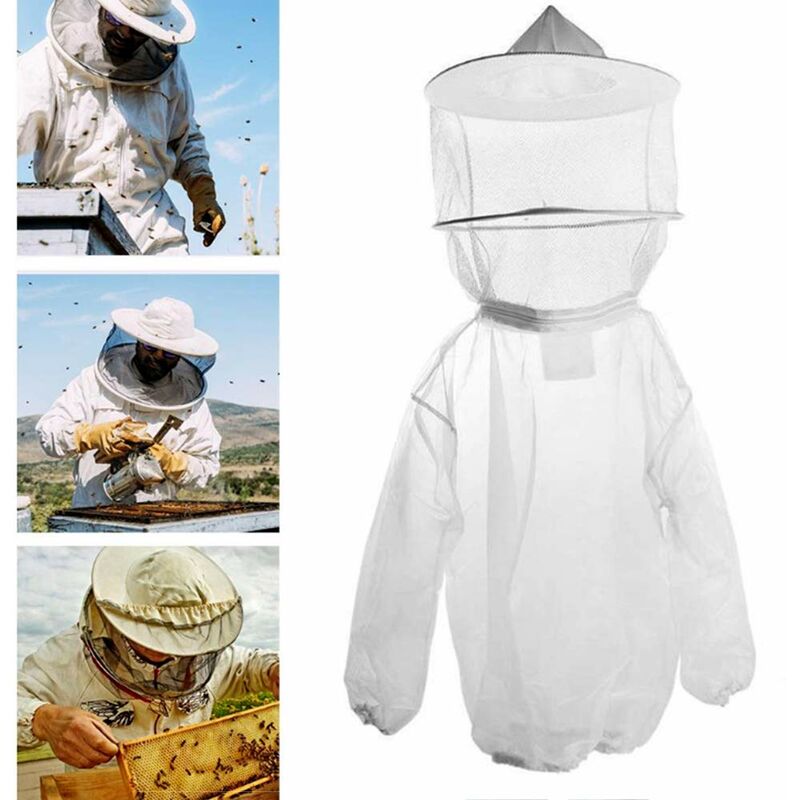 Apicole Costume Équipement de Protection Unisexe Costume Anti-guêpe Respirant Costume de Protection Apiculture Blouse Costume Équipement de