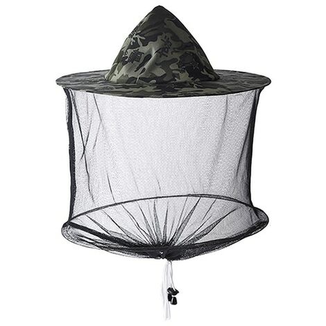 Mosquito Insetto Mosca Ape Pesca Maschera Proteggere Net Hat per i professionisti Apicoltore Camouflage 