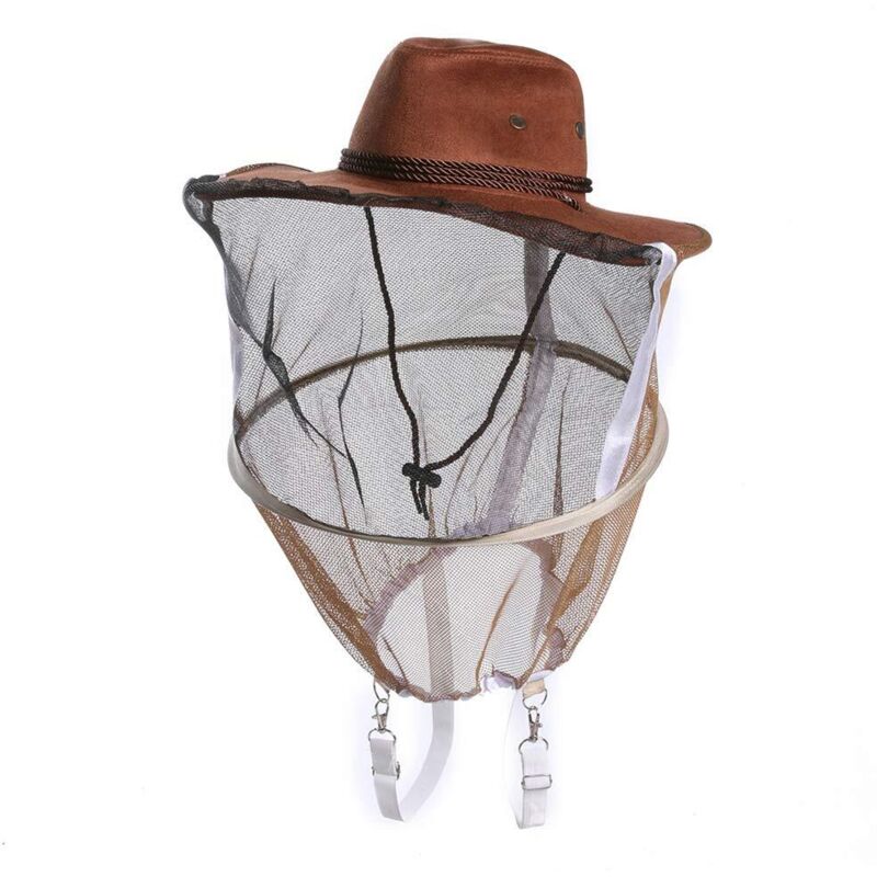 Apiculteurs Chapeau Apiculture Outils avec Voile Capuche équipement Anti-abeille Tête de Moustique Protecteur de Visage pour Hommes Femmes Pêche En