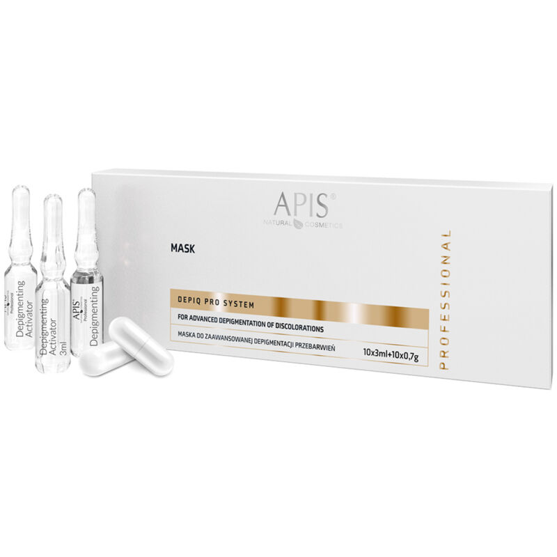 APIS DEPIQ PRO SYSTEM Masque pour dépigmentation avancée des décolorations, 10x3ml + 10x0,7g