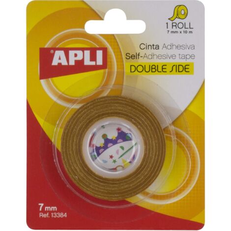 APLI - 13384, Nastro biadesivo 7 mm x 10 m