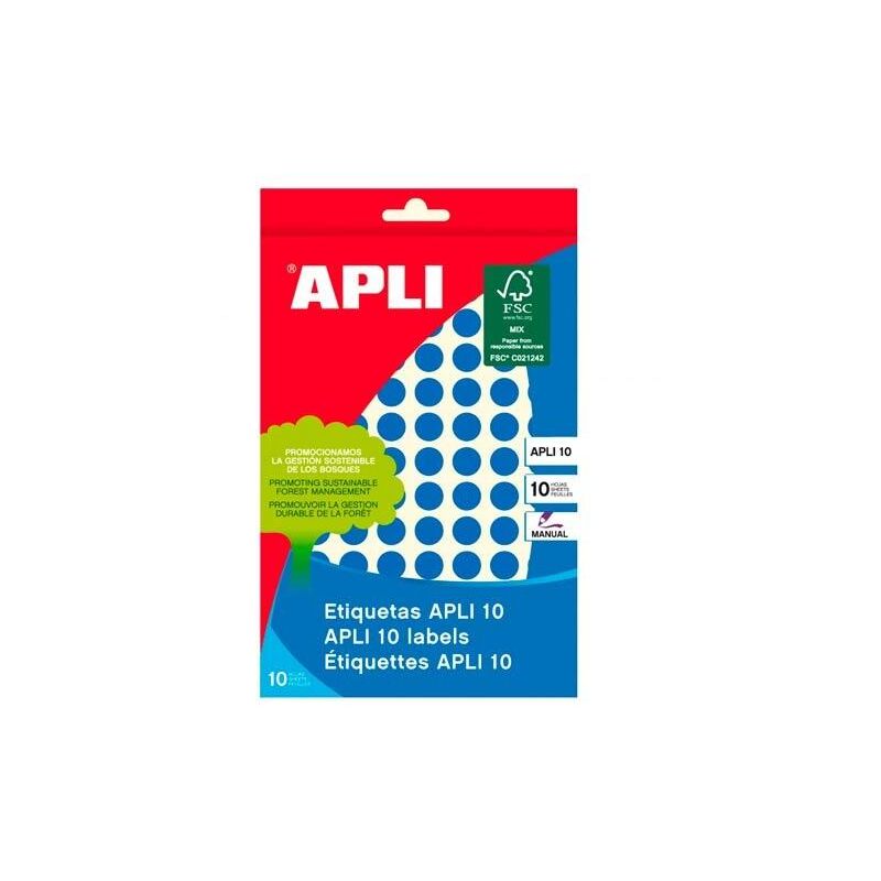 Image of Apli - etichette 10 mm 8h blu