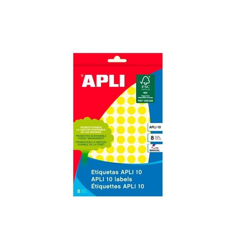 Image of Apli - etichette 10 mm 8h giallo