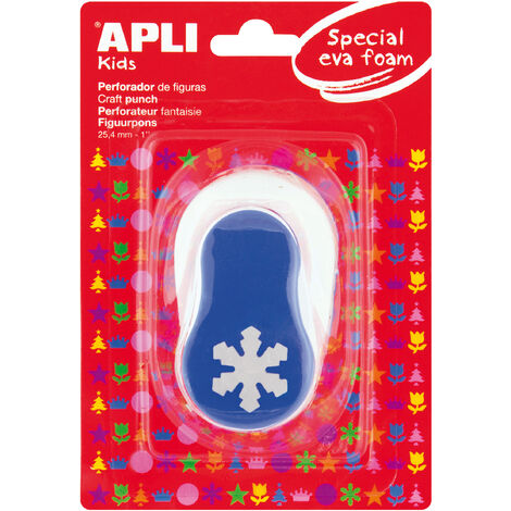 APLI Kids 13302 - Perforadora especial goma EVA copo nieve, 25.4 mm