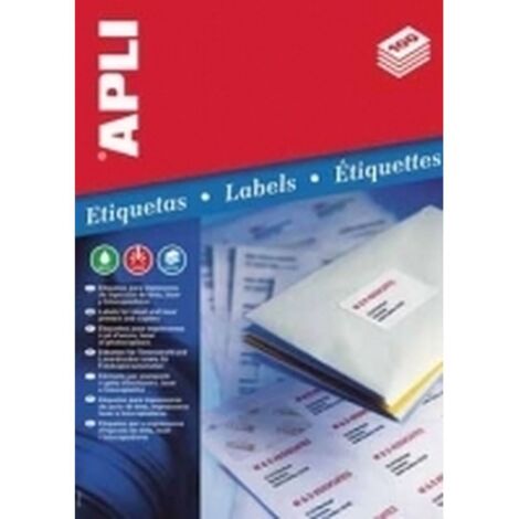 APLI Labels 210 x 149.2mm etiqueta autoadhesiva Blanco 200 pieza(s)