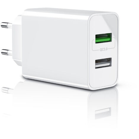 Aplic USB-Ladegerät 3000 mA, 2-Port, 30W, Quick Charge 3.0 (QC 3.0) Schnelladefunktion