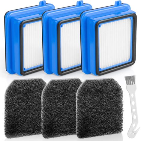 Aplicable a QX7 Filtro para AEG, 3 piezas QX6 QX7 QX8-2 Juego de accesorios de repuesto para aspiradora Filtro de repuesto para AEG ASKW1, 3 filtros pre-motor 3 filtros higiénicos 1 cepillo de limpiez