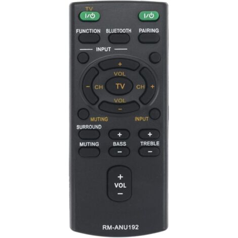 Aplicable RM-ANU192 RMANU192 Control remoto de repuesto compatible con Sony Soundbar HT-CT60BT HTCT60BT Remote Sub RM-ANU191