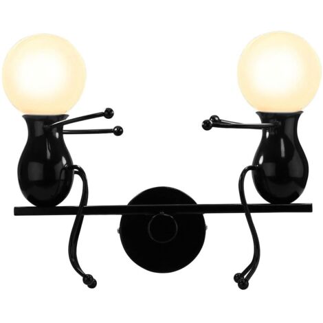 Aplicación con LED, 2 luces, Negro