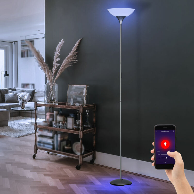 

Smart Home Lámpara de pie Proyectores de techo Aplicación y control de voz Luz regulable en un juego que incluye bombillas LED RGB