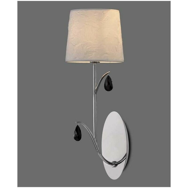 

Mantra - Iluminación de pared con pantalla textura piel modelo ANDREA cromo