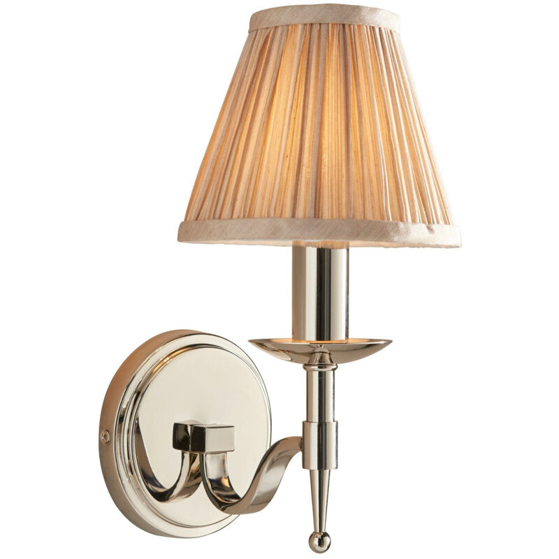 

Aplique 1 luz Stanford, níquel, pantalla beige