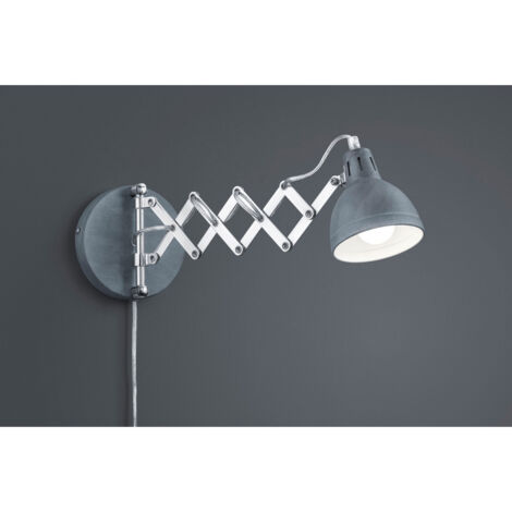 Aplique 1x E14 Tijera Hormigón Orientable Trio Iluminación