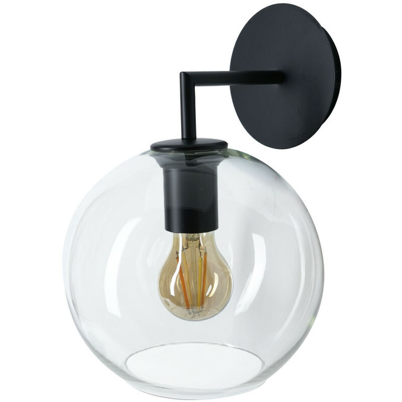 

Aplique 1XE27 Bogart D200 negro bronce/vidrio - Sulion