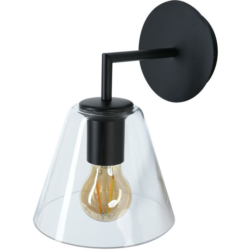 

Aplique 1XE27 Gasby D150 negro vidrio/bronce - Sulion