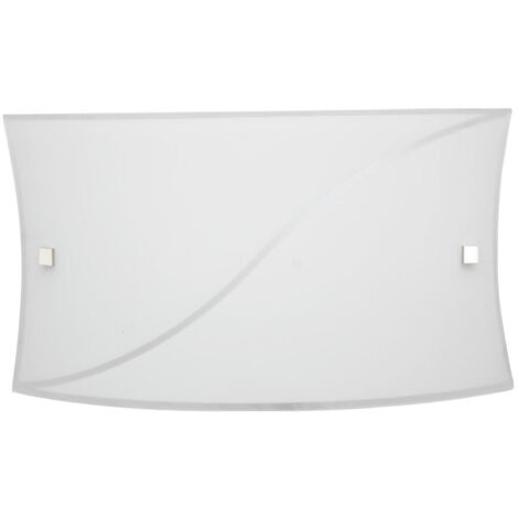 Aplique 1xE27 Marco Blanco Cristal Placa Blanca