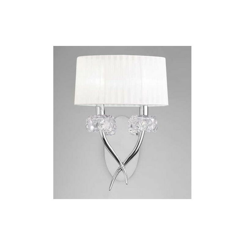 

Mantra - Aplique doble LOEWE cromo con pantalla ovalada blanca
