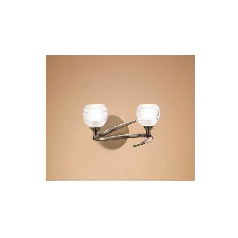 

Mantra - Aplique con doble iluminación LOOP cuero satinado y cristal