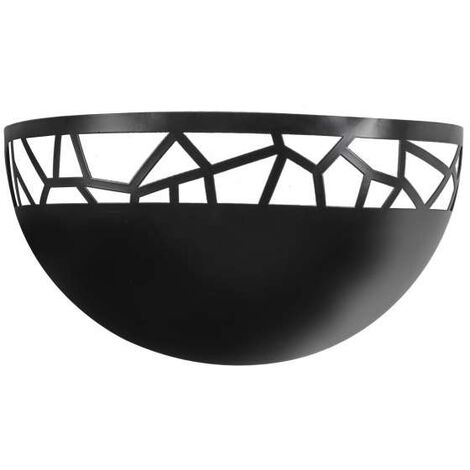 Aplique a pared modelo Pang acabado negro, 16cm(alto) 29cm(ancho) 15cm (fondo)