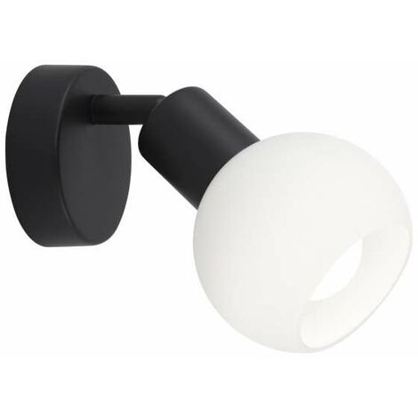 Aplique a pared Vera negro mate, 8 cm(alto)8 cm(ancho)16 cm(largo)