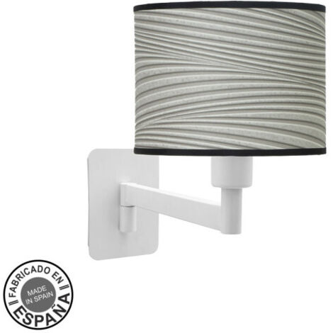 Aplique Abatible Moda 1xe14 Blanco/surco Gris 26x17x28 Cm