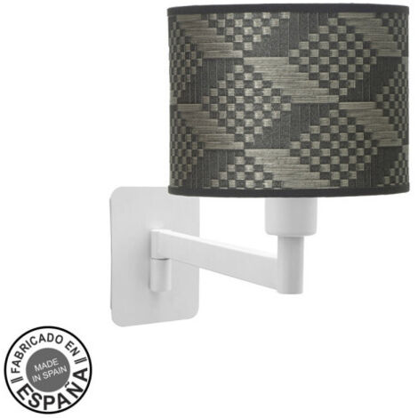 Aplique abatible moda 1xe14 blanco/tetris gris 26x17x28 cm