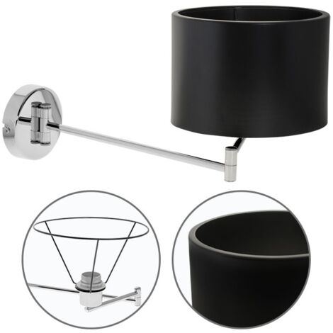 Aplique AINOA articulado 1xE27 An.26,5Al.22,5cm Negro