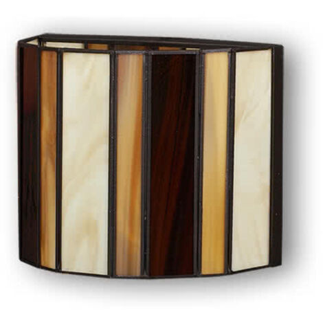 Aplique alqueria 1xe27 negro/beis/marron 19x24x14 cm