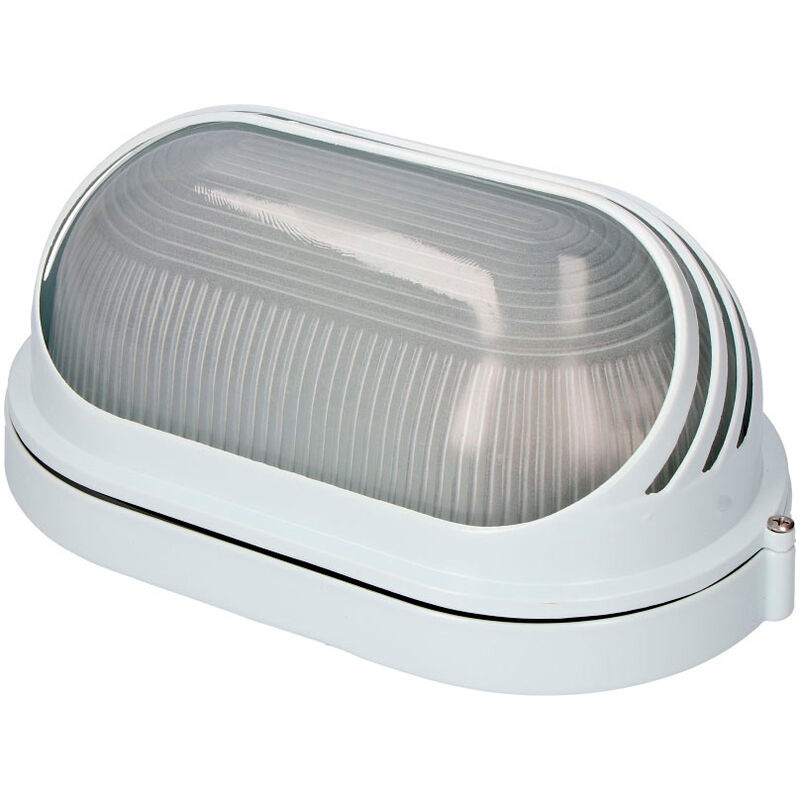 

Aplique aluminio ip54 oval blanco e27 60w modelo vinyols - EDM