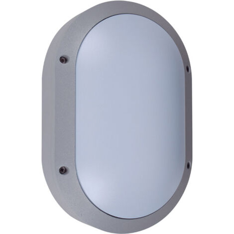 Aplique AMAZONAS grande IP54 1xE27 Aluminio + Policarbonato (PC) Gris