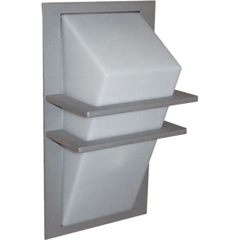 Aplique ANTUÃ IP65 1xE27 L.19xAn.15xAl.35cm Metal+Plástico Gris