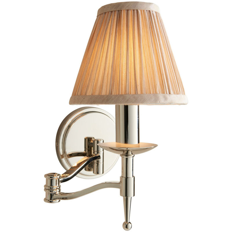 

Aplique articulado 1 luz Stanford, níquel, pantalla beige