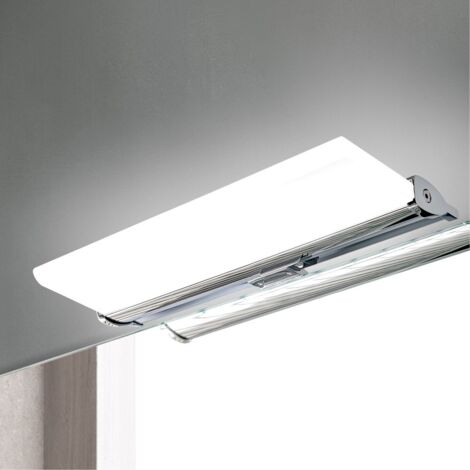Aplique baño LED “Asturias” (6W 5300K 410lm) IP44 fabricado en aluminio y zamak color blanco y cromo