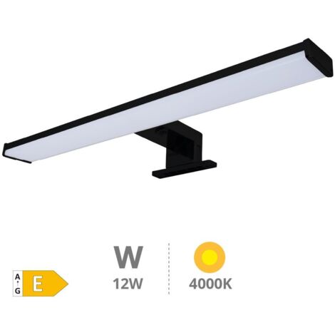 Aplique baño LED Laksa 12W 4000K IP44 Negro