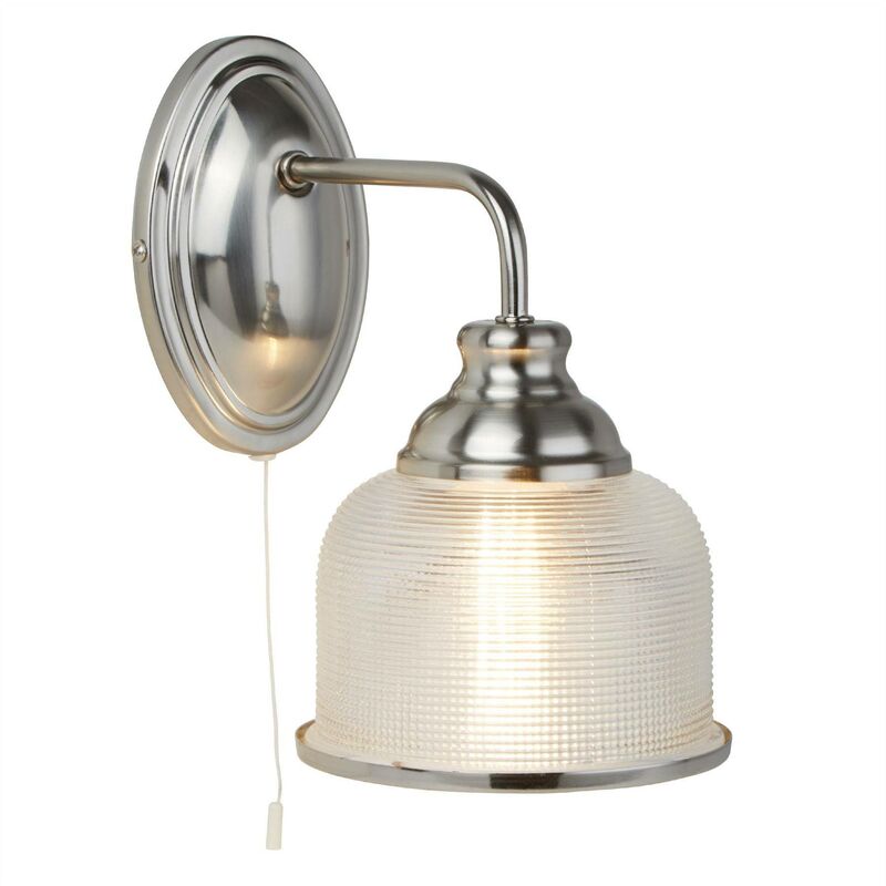 Searchlight - Bistro 1 ljus inomhus kupol vgglampa satin silver, E27