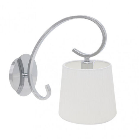 Aplique bogota 1xe14 cromo pantalla blanca 25x15x28 cm
