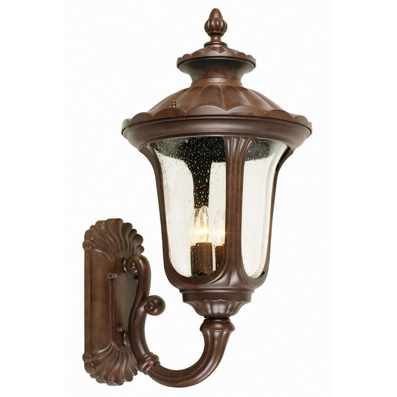 

Elstead - Linterna de pared grande para exteriores de 4 luces, pátina de bronce oxidado claro IP44, E14