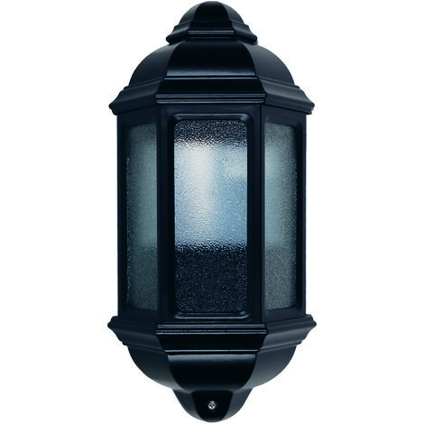 Aplique clásico MEDI Tinted glass IP44 E27 42W Negro