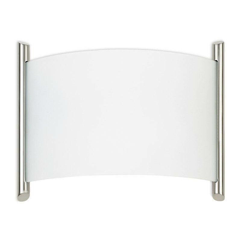 

Lámpara de pared Niza, níquel satinado y vidrio, 31 cm.