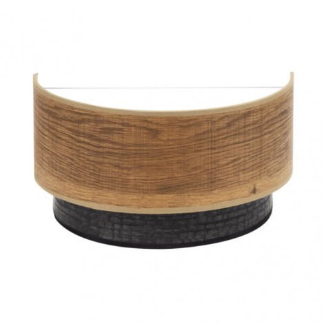 Aplique color Negro y madera Oscura modelo Colet 1x E27 FABRILAMP