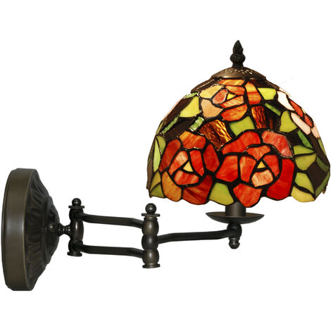 Aplique con brazo  móvil Tiffany diámetro 20cm Serie New York 2477D1