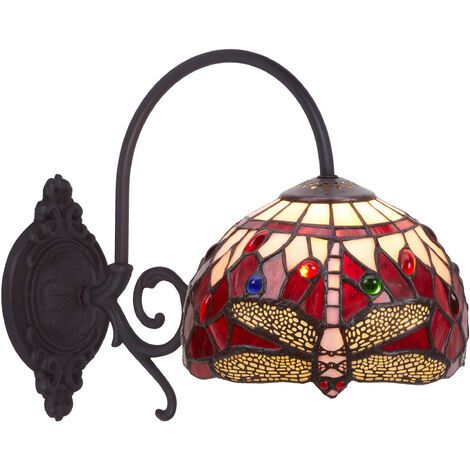 Aplique con brazo Tiffany diámetro 20cm Serie Belle Rouge 1993A1