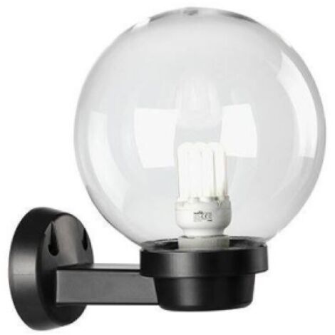 Aplique con esfera en PMMA 200mm, para exterior, E27, transparente