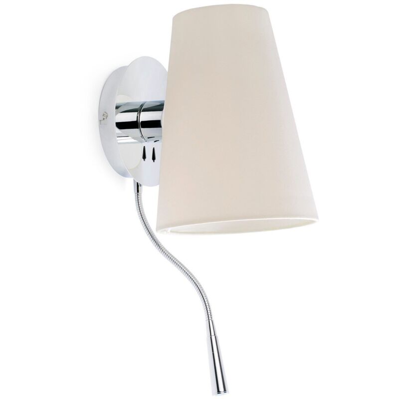 

Faro Barcelona - LUPE Aplique de pared con lector 29996 - CROMO BRILLO