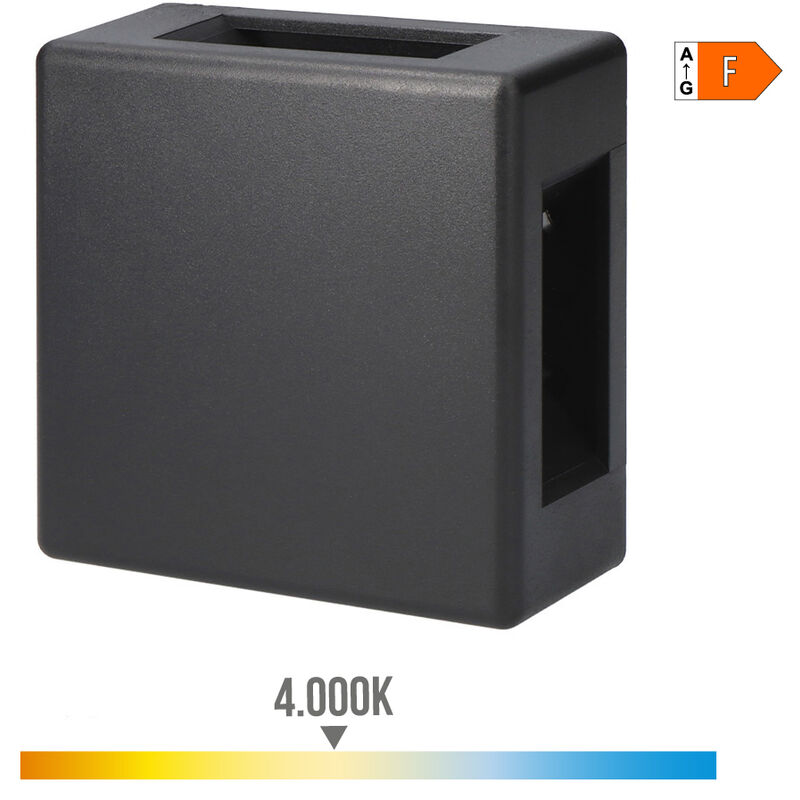 

EDM Aplique led 6w 130lm 4.000k luz dia cuadrado 4 proyecciones edm