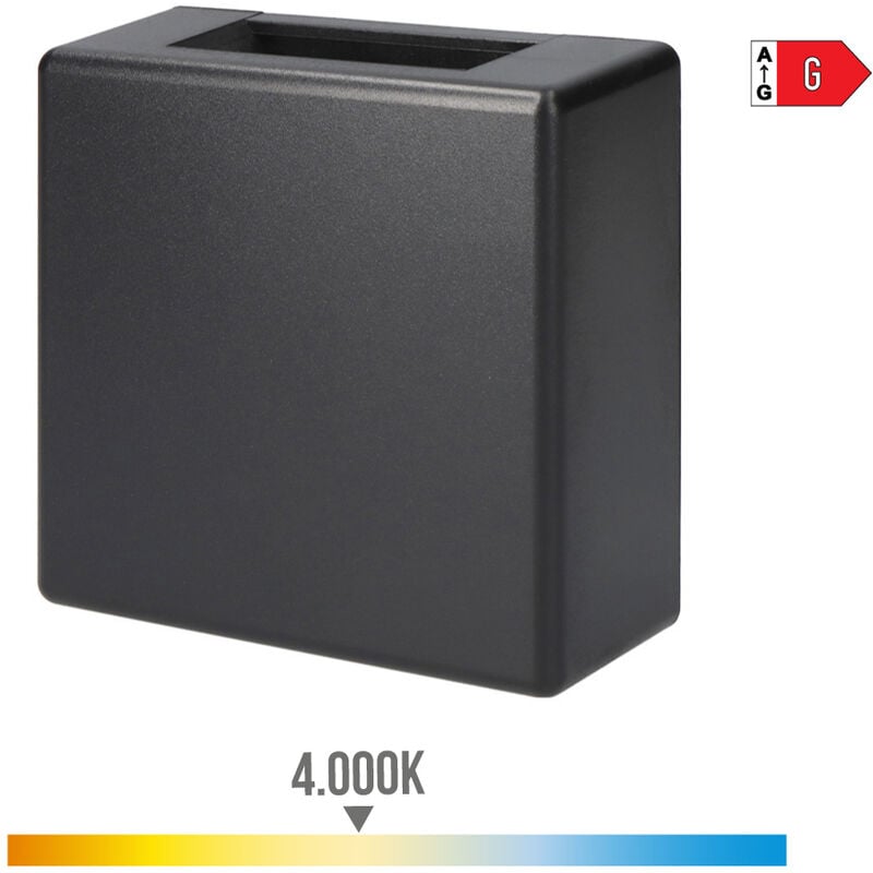 

Aplique led 3w 85lm 4.000k luz dia cuadrado 2 proyecciones - EDM