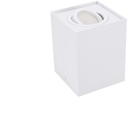 Aplique cuadrado para bombillas GU10 Blanco Orientable